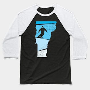 Vermont Skiing Baseball T-Shirt